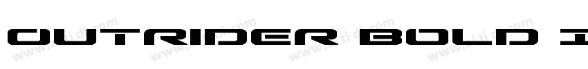 Outrider Bold Itali字体转换
